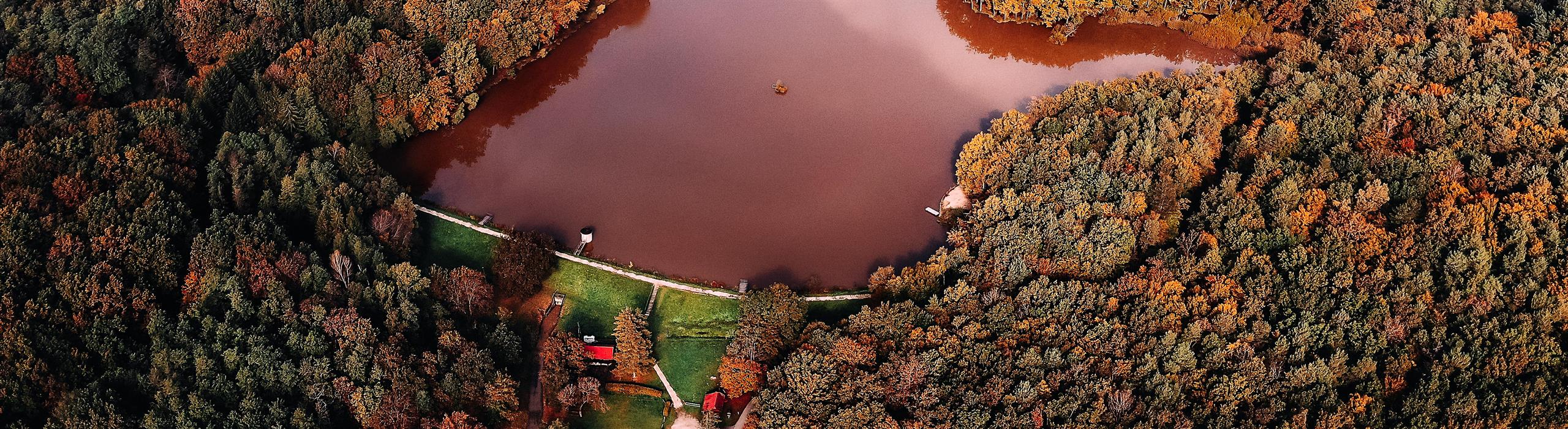 Bukovniško jezero iz ptičje perspektive